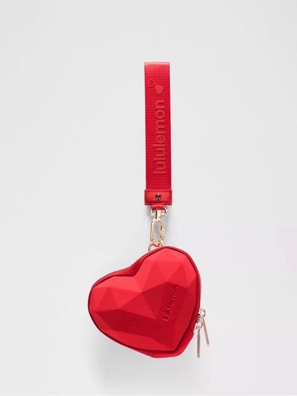Lululemon Heart Wristlet Oxford Red NWT Rare Valentine Bag Pouch